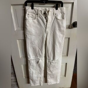 We The Free White Straight Jeans